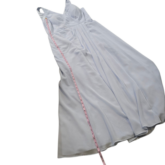 Revelry Blair Chiffon Dress Periwinkle 907 Size 18  Maxi - Picture 7 of 8